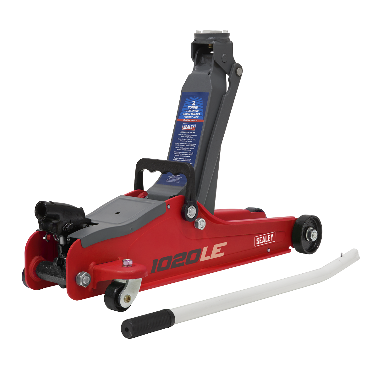 Trolley Jack 2 Tonne Low Profile Short Chassis - Red