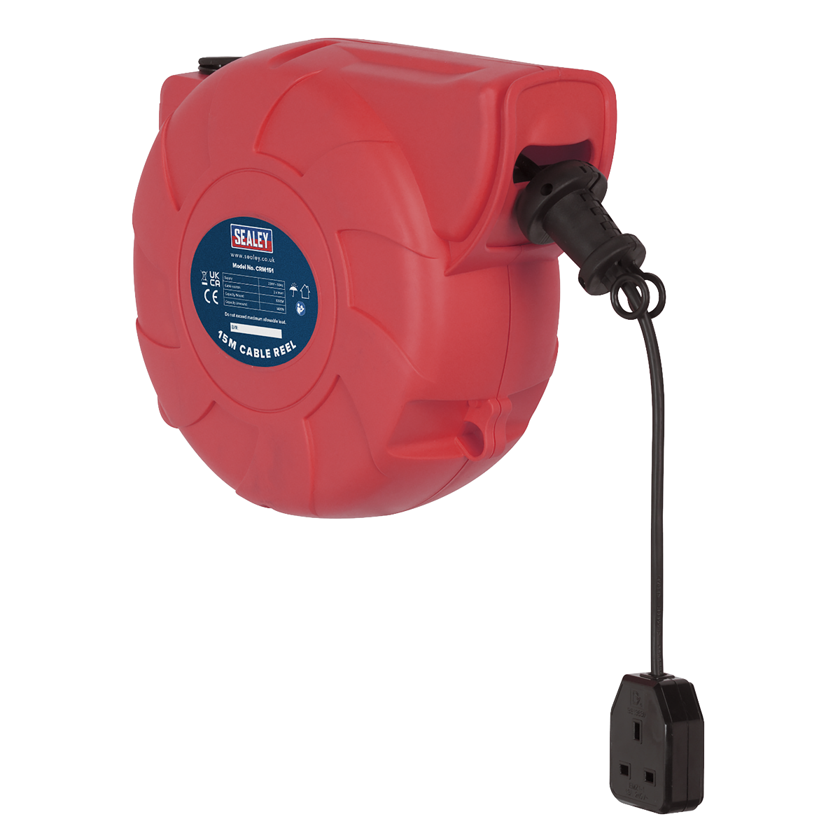 Cable Reel System Retractable 10m 1 x 230V Socket