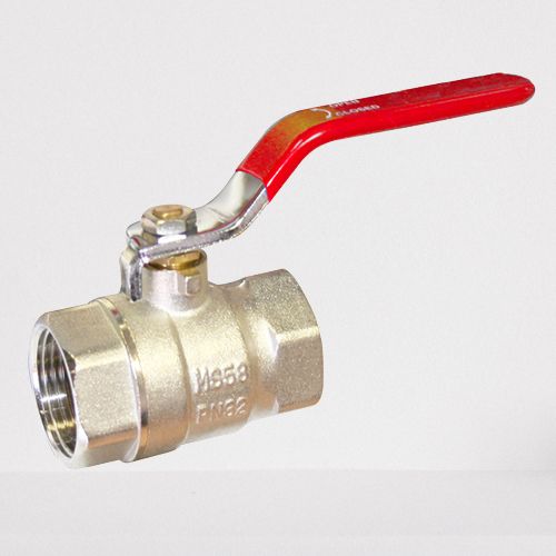 Brass Ball Valve - Screwed BSPP with Red Lever