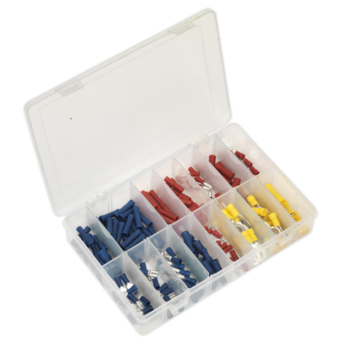 Adhesive Lined Heat Shrink Terminal Assortment 142pc Blue, Red & Yellow