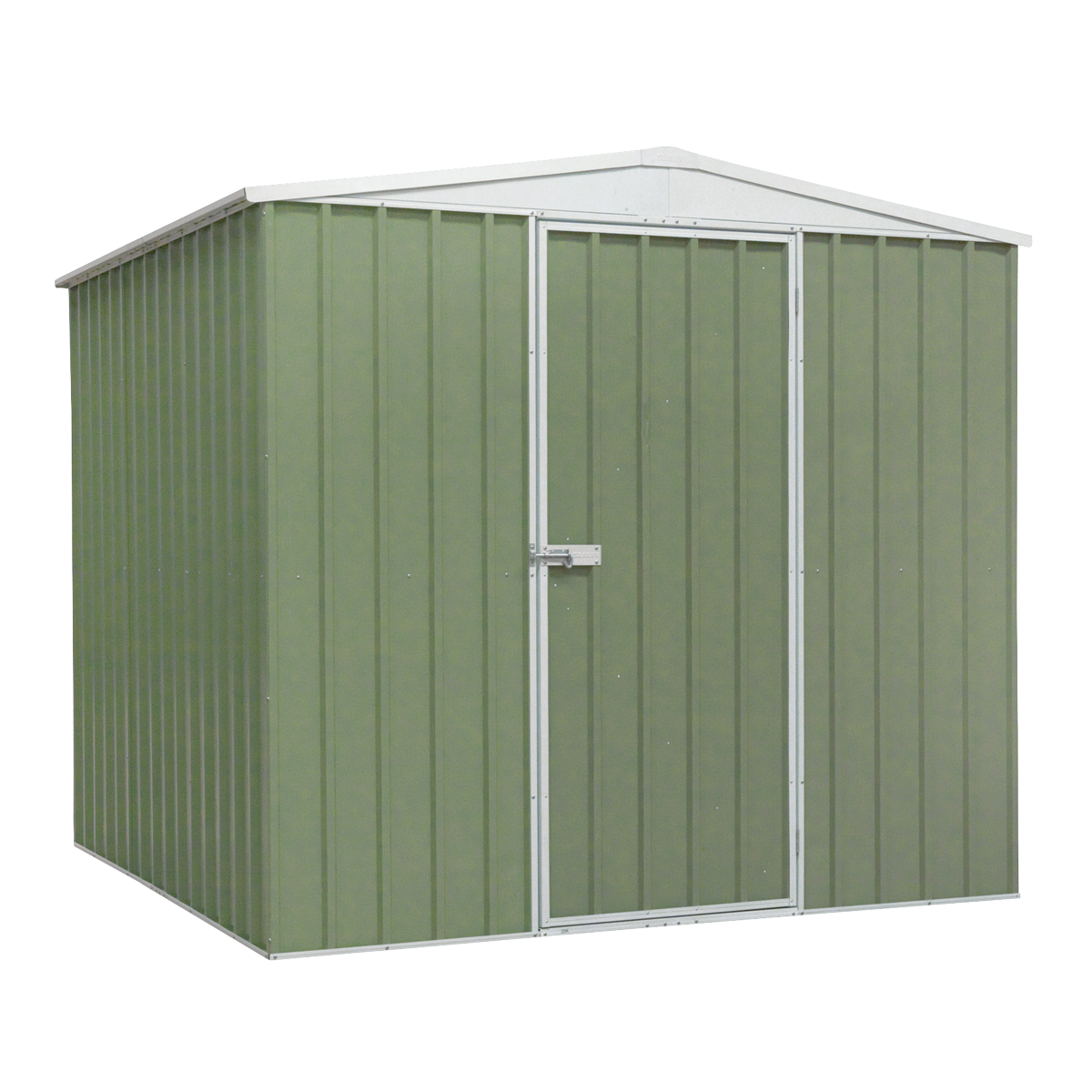 Dellonda Galvanized Steel Garden/Outdoor/Storage Shed, 1.5 x 0.8 x 1.9m, Pent Style Roof - Green